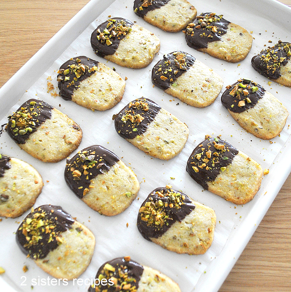 Chocolate Dipped Pistachio Shortbread: A Buttery Delight